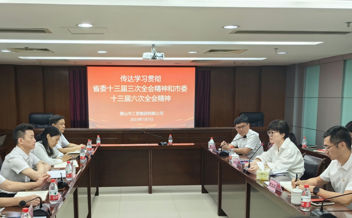 錨定“走在前列”新標(biāo)高，在高質(zhì)量發(fā)展新征程中揚帆起航——佛山工貿(mào)集團(tuán)傳達(dá)學(xué)習(xí)貫徹省委十三屆三次全會精神、市委十三屆六次全會精神和鄭軻書記在國資國企調(diào)研座談會上的講話精神