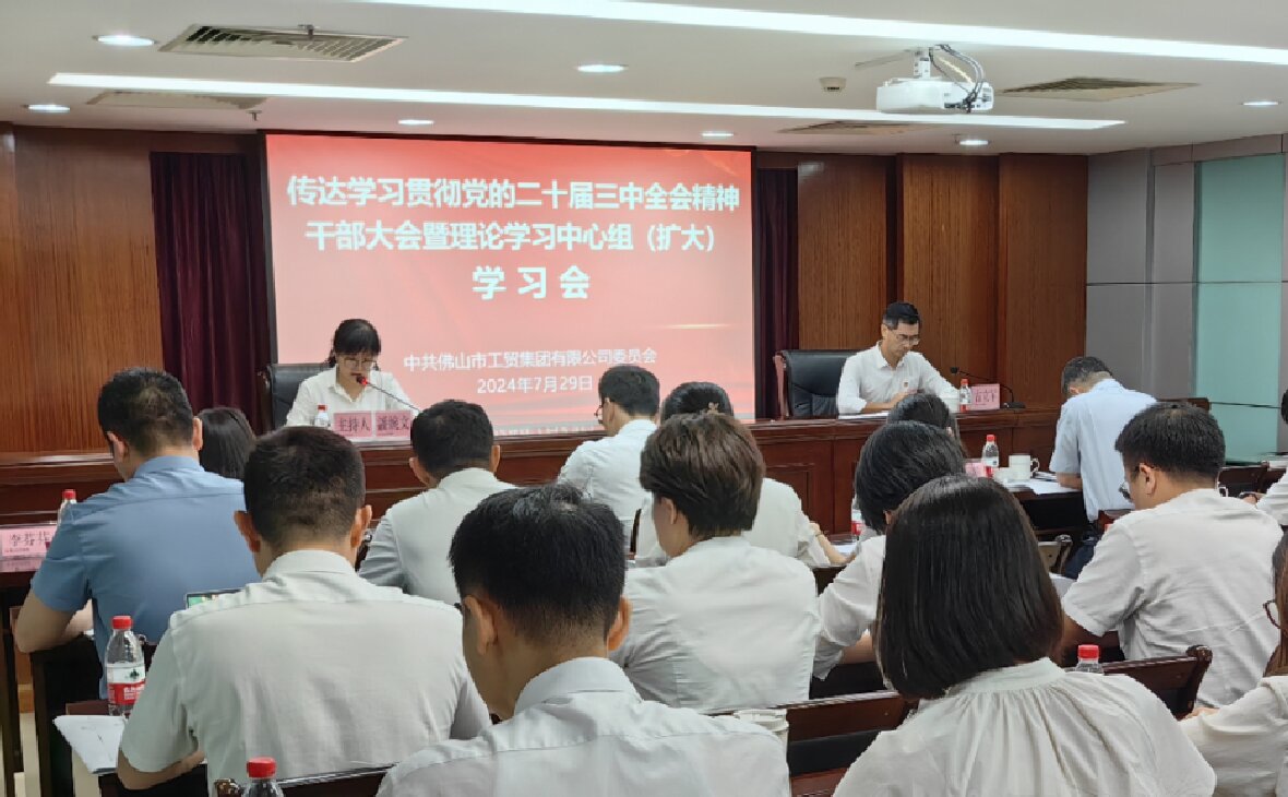 佛山工貿(mào)集團(tuán)黨委召開會議  認(rèn)真?zhèn)鬟_(dá)學(xué)習(xí)習(xí)近平總書記在黨的二十屆三中全會上的重要講話精神和全會精神
